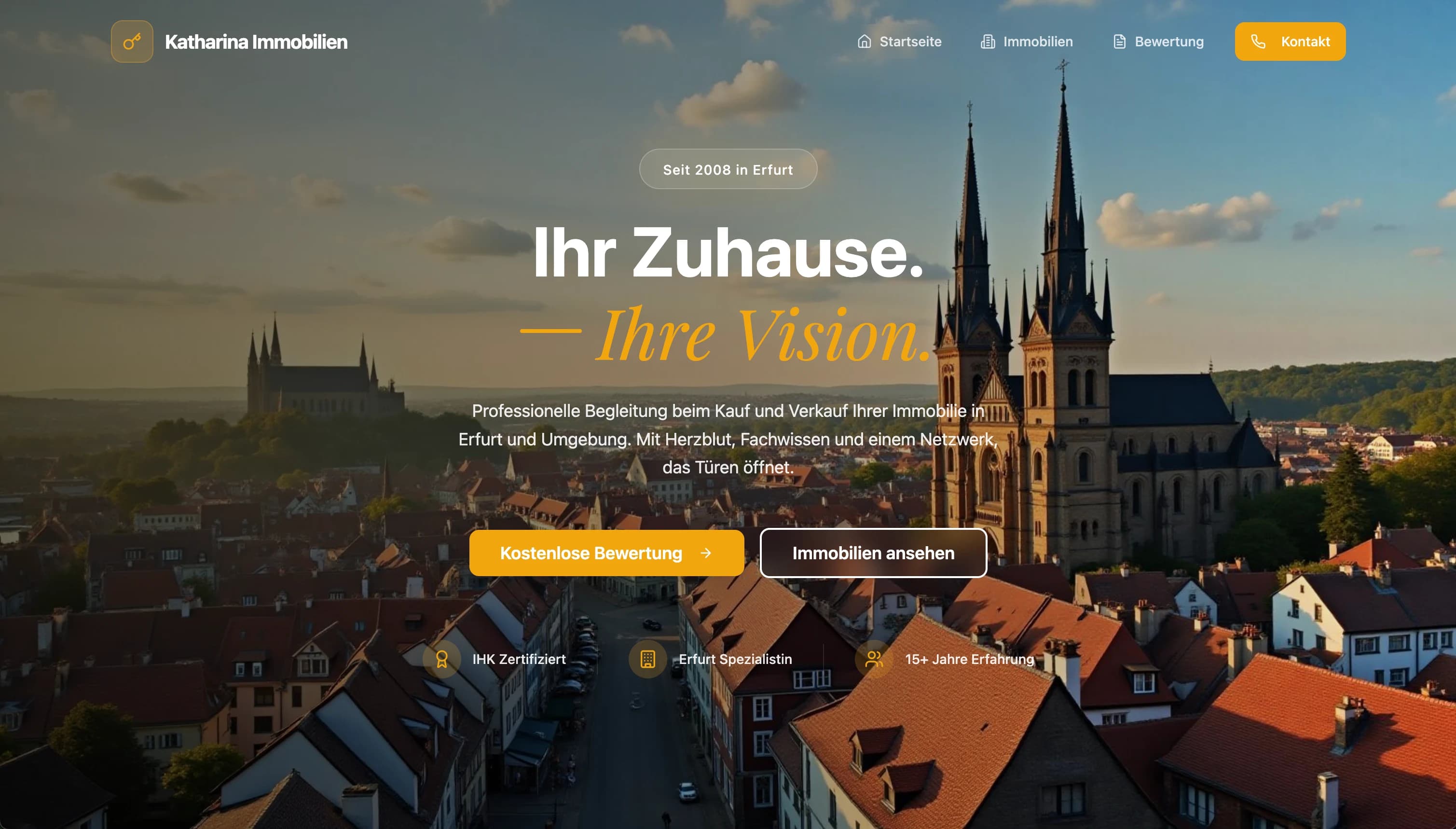 Professionelle Makler-Homepage Erfurt – individuell entwickelte Immobilienseite