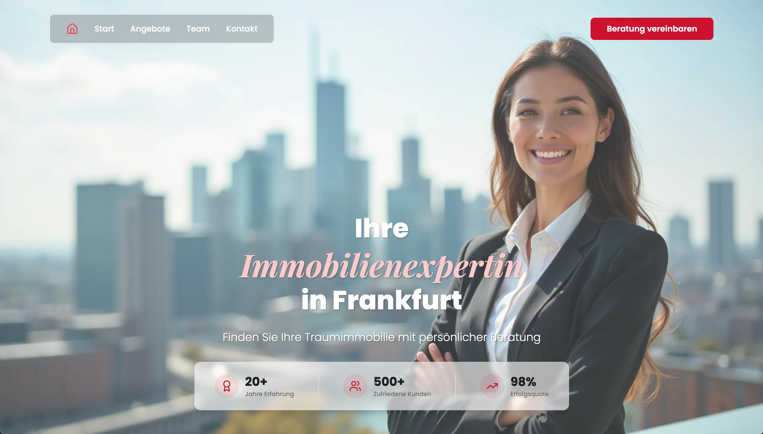 Website für Immobilienmakler in Frankfurt – Lead-optimierte Makler-Homepage