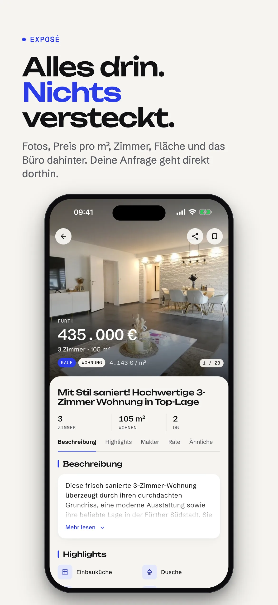 Frankenquartier App: Exposé einer Wohnung in Fürth