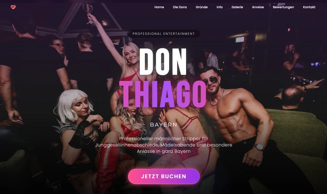 Website für Don Thiago – Referenzprojekt von Walbostudios