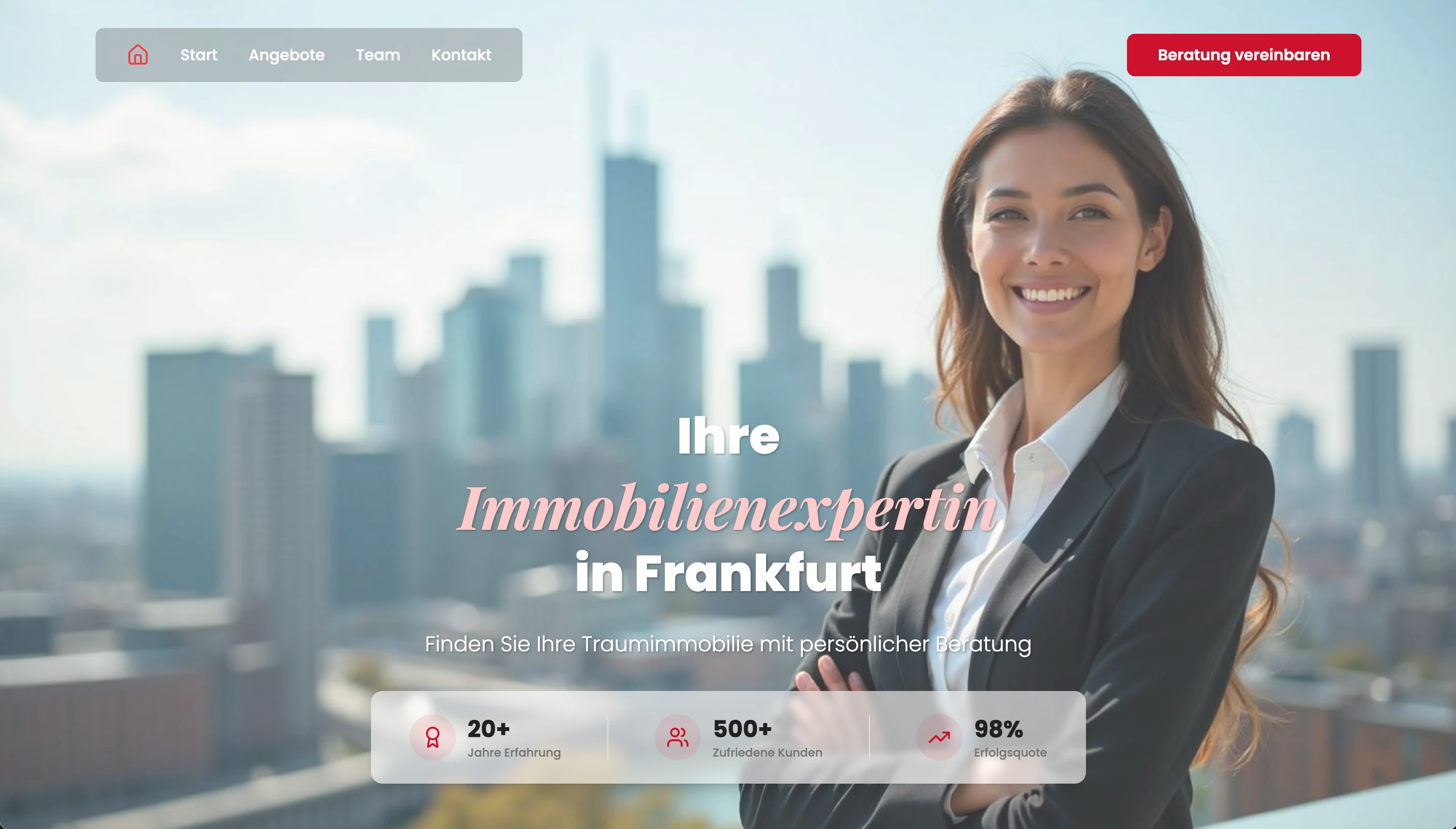 Website für Immobilienmakler in Frankfurt – Lead-optimierte Makler-Homepage